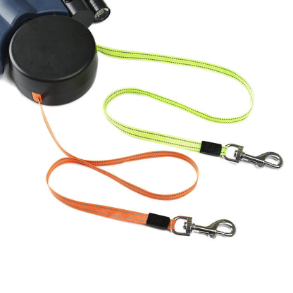 3M Retractable Dog Leash for Small Dogs Reflective Dual Pet Leash Lead 