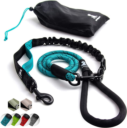 Heavy Duty Rope Bungee Leash for Large and Medium Dogs with Anti-Pull for Shock Absorption 