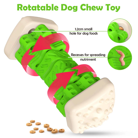 Interactive Dog Chew Toy-Brightly Colored Dog Enrichment Toy for Aggressive Chewers