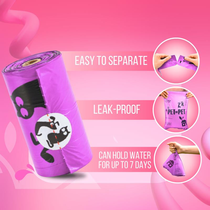 Lavender Scented Dog Poop Bags with Dispenser