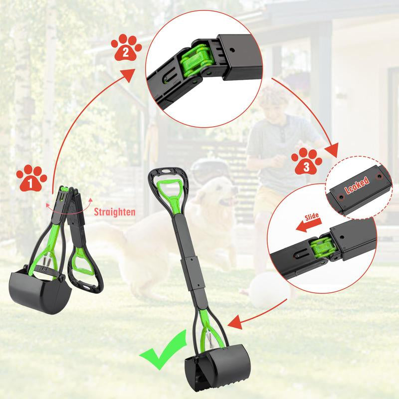 28-Inch Ultra-Lightweight Dog Poop Scooper with Free Trash Bags 