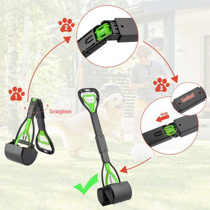 28-Inch Ultra-Lightweight Dog Poop Scooper with Free Trash Bags 