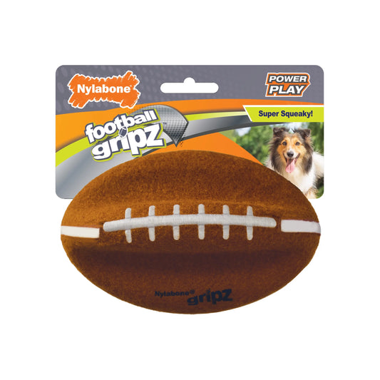 Power Play Dog Football Gripz, Dog Play Toy, Medium