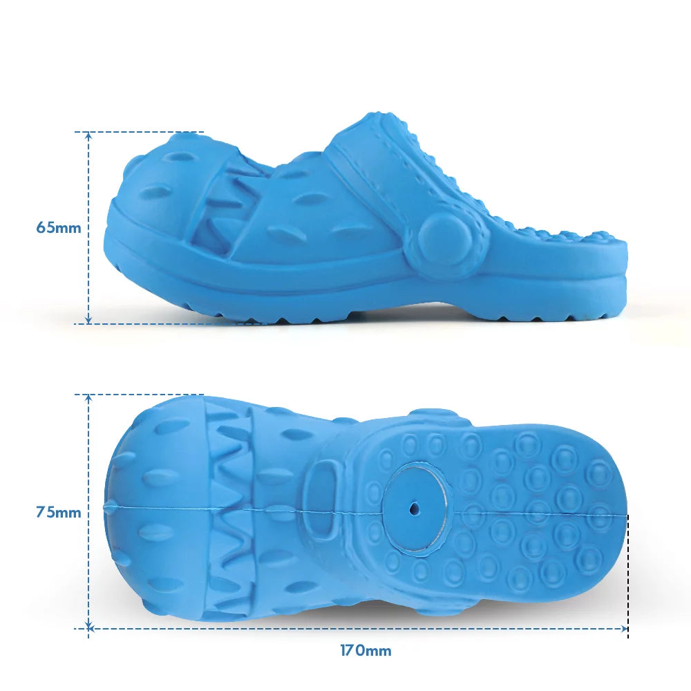 Squeaky Rubber Dog Shoes Shape Toothbrush Toys