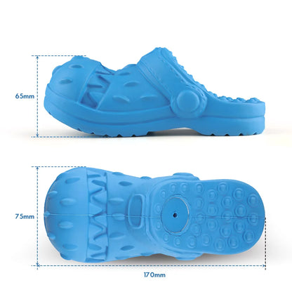 Squeaky Rubber Dog Shoes Shape Toothbrush Toys