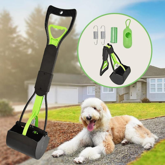 Pooper Scooper, Portable Dog Pooper Scooper with Long Handle