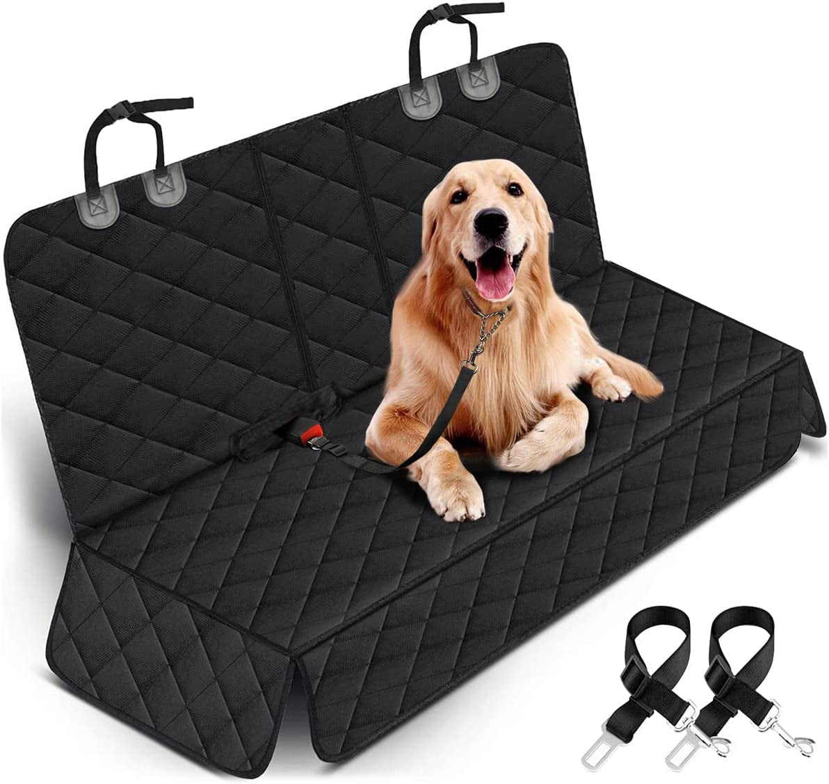 Waterproof Dog Car Seat Cover – Non-Slip Back Seat Protector for Pets, Fits Cars, Trucks & SUVs, Includes Middle Armrest Slot