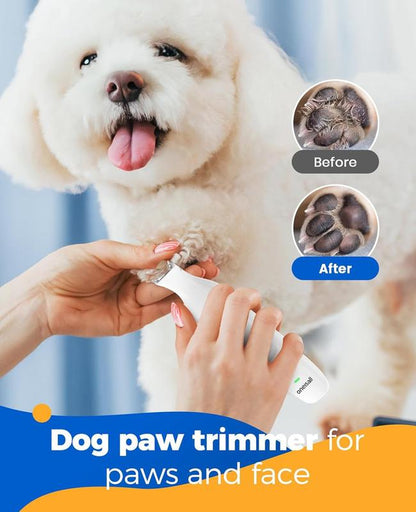 4-in-1 Dog Grooming Kit – Cordless Clippers, Paw Trimmer & Nail Grinder with 2 Speeds, Low Noise, Rechargeable for Dogs