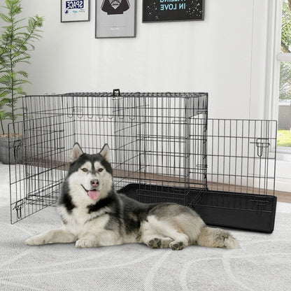 48 Inch Dog Crate, Dog Crates and Kennels for Big Dog Foldable Large Dog Crate for Large Dogs