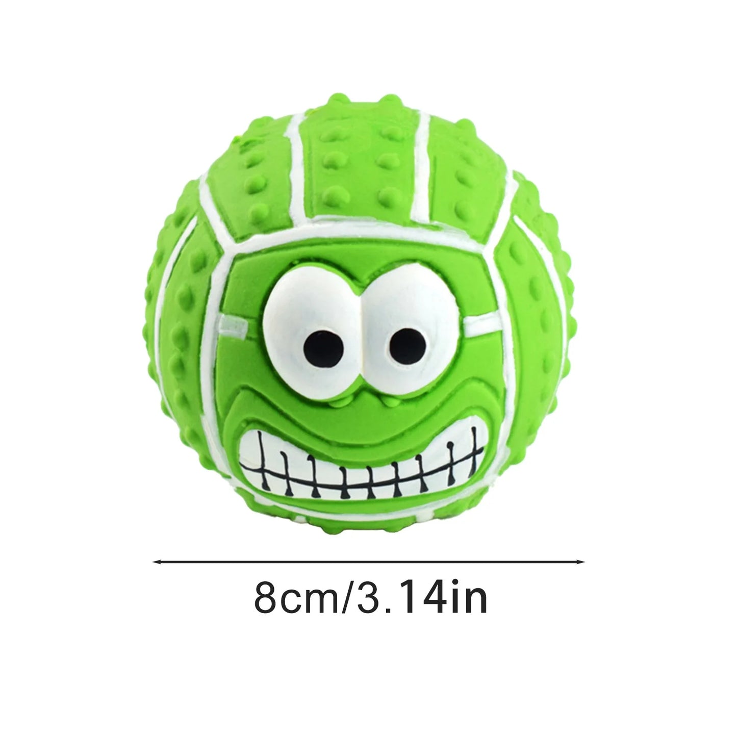 Rubber Squeaky Dog Toys, Tennis Squeaky Dog Toys Soft Dog Balls for Aggressive Chewers, Tough Durable Dogs Toys, Interactive Play Squeaky Dog Toy for Small Dogs