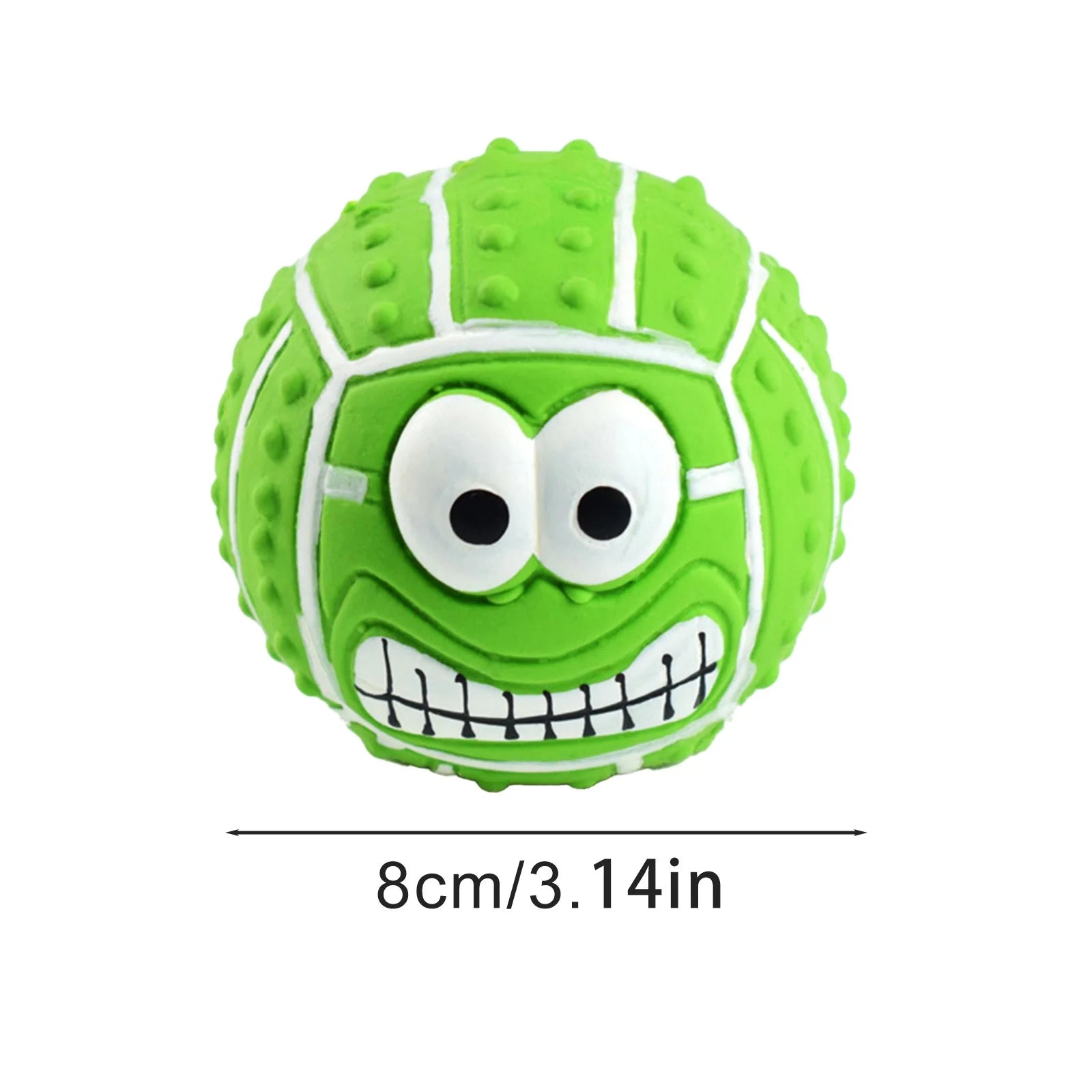 Rubber Squeaky Dog Toys, Tennis Squeaky Dog Toys Soft Dog Balls for Aggressive Chewers, Tough Durable Dogs Toys, Interactive Play Squeaky Dog Toy for Small Dogs