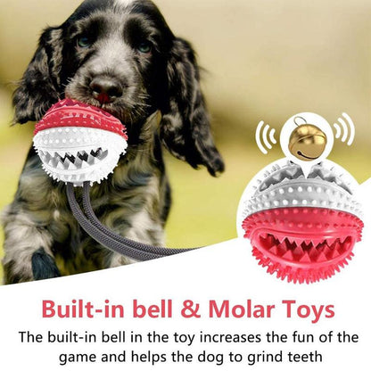 Dog Chew Toy Ball with Suction Cup, Puppy Teeth Chewing Toy