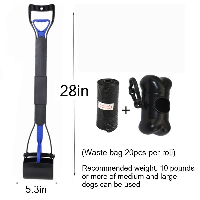 28-Inch Ultra-Lightweight Dog Poop Scooper with Free Trash Bags 