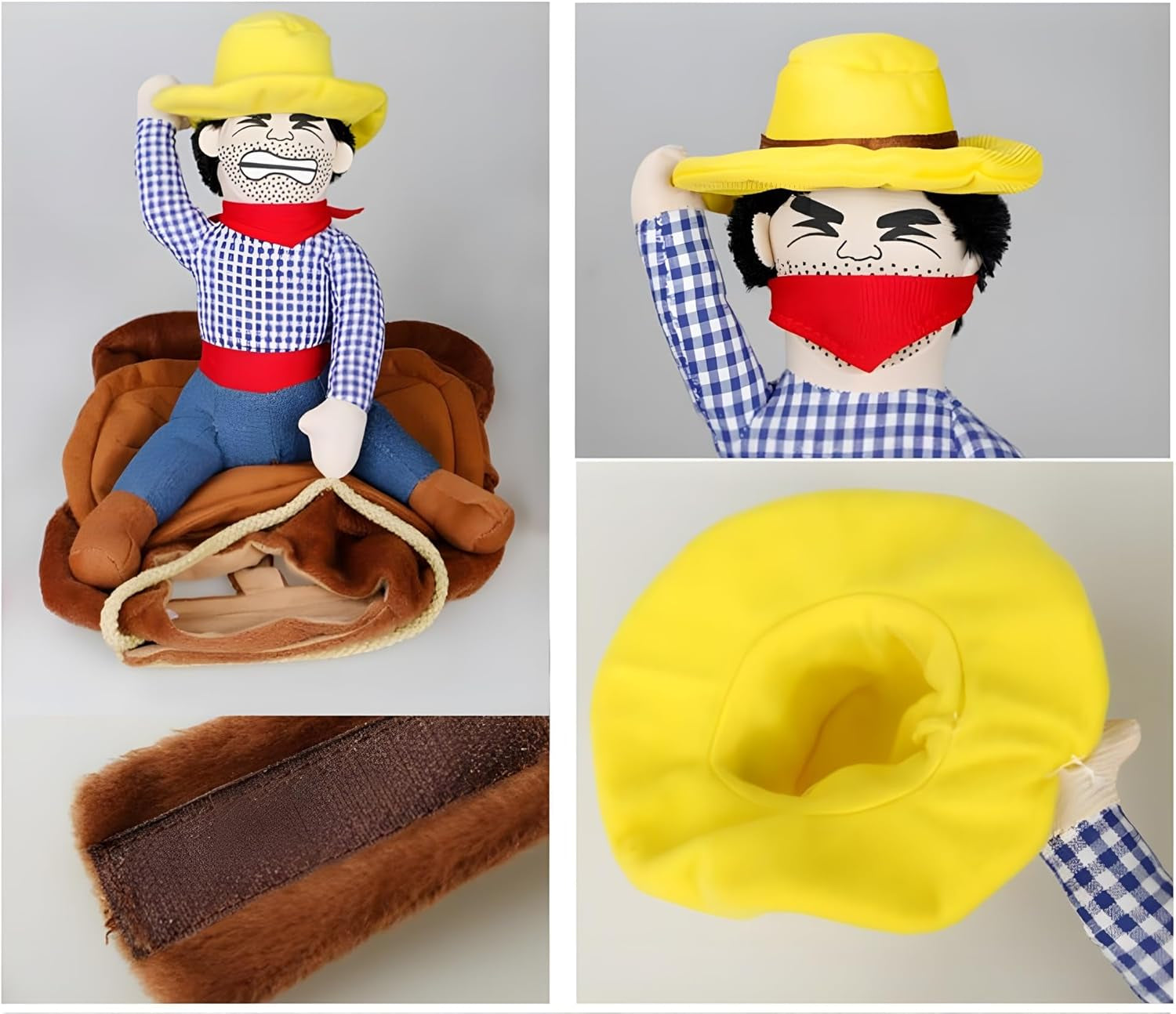 Dog Halloween Costume Funny Dog Cowboy Riding Costume