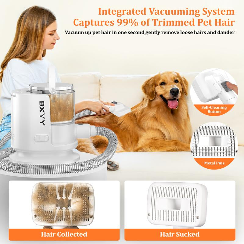 Dog Grooming Kit & 5 in 1 Pet Vacuum with 99% Suction