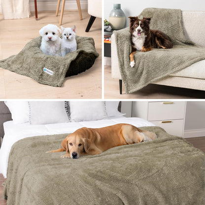 Fluffy Waterproof Dog Blanket for Small Medium Dogs