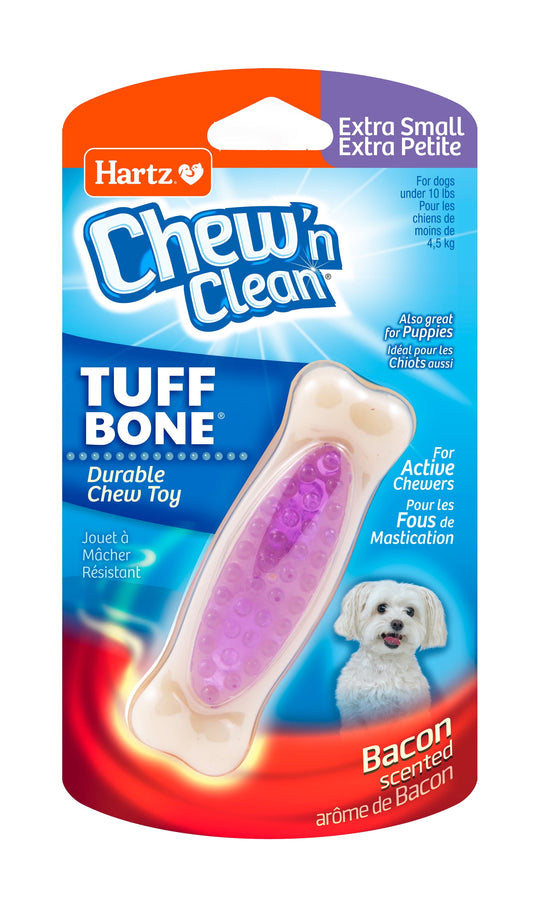 Chew N Clean Tuff Bone Extra Small Durable Bacon Scented Chew Toy, Nylon, 1 Count