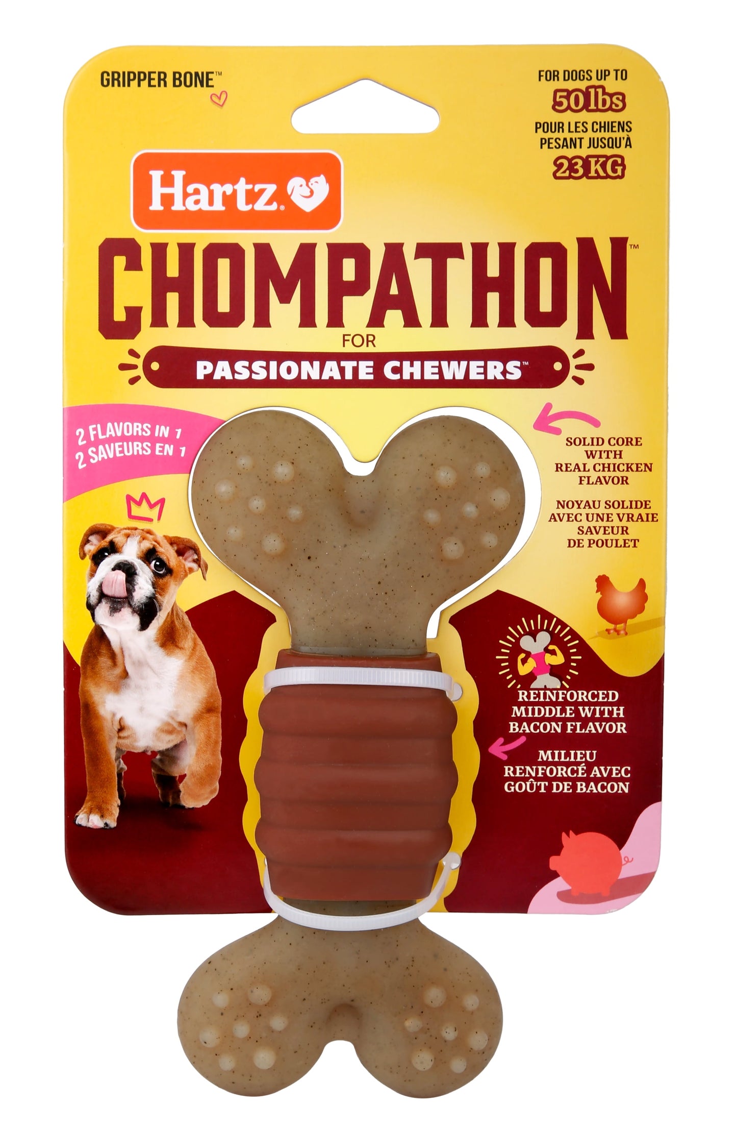 Chompathon Gripper Bone, Nylon, Tough Dog Chew Toy
