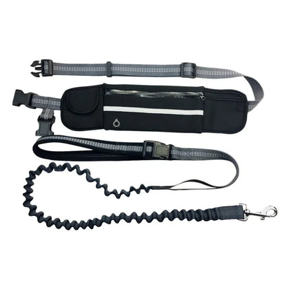 Hands-Free Reflective Dog Running Leash with Adjustable Waist Belt