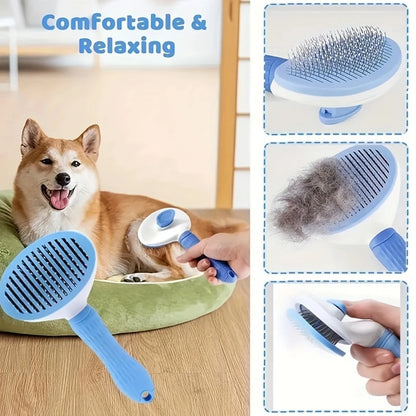 7 Pack Pet Grooming Set, Hair Removal Comb for Dog, Flea Comb, Dog Shampoo Brush, Pet Nail Clippers, Dog Toothbrush Set