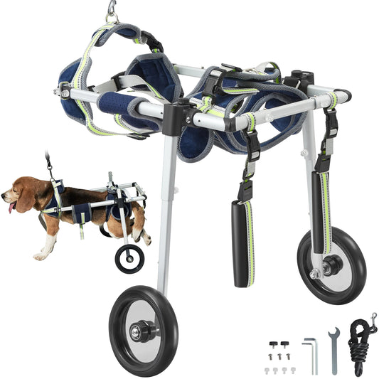 2 Wheels Dog Wheelchair for Back Legs Pet Wheelchair Dog Cart/Wheelchair for Disabled Paralysis Hind Limb Weak Pet