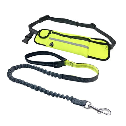 Hands-Free Reflective Dog Running Leash with Adjustable Waist Belt
