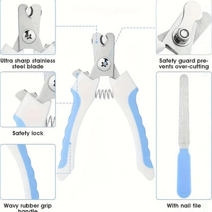 7 Pack Pet Grooming Set, Hair Removal Comb for Dog, Flea Comb, Dog Shampoo Brush, Pet Nail Clippers, Dog Toothbrush Set