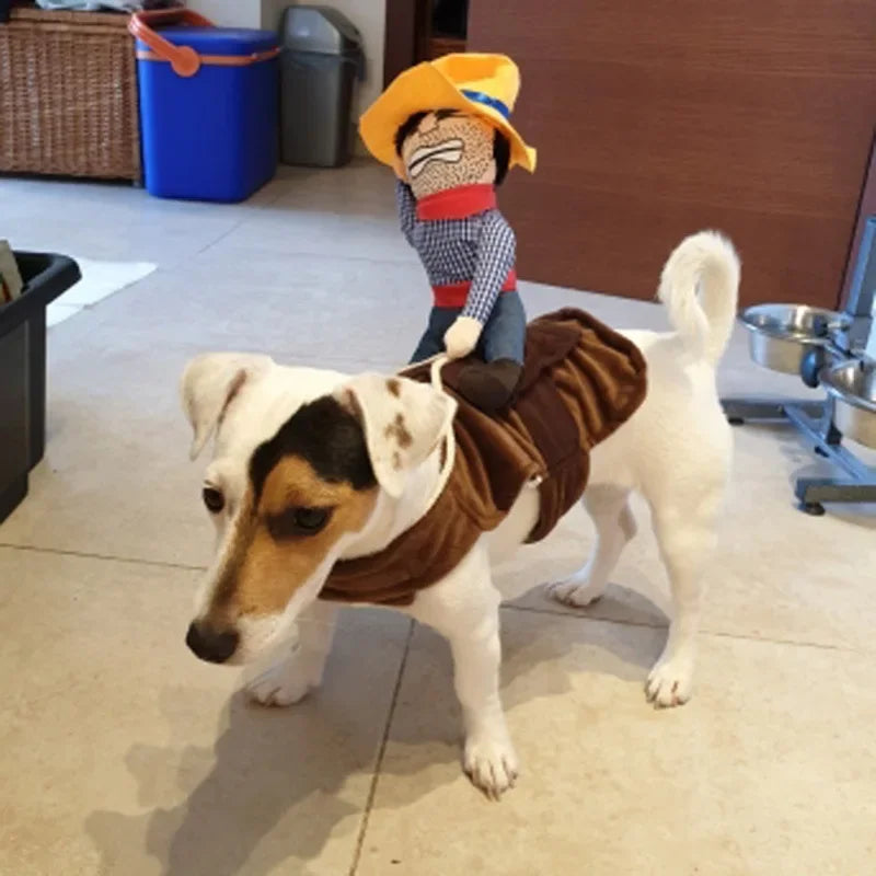 Halloween Party Dog Clothes Funny Cowboy Dressing up Jacket Coats French Bulldog Chihuahua Costumes for Small Large Dogs