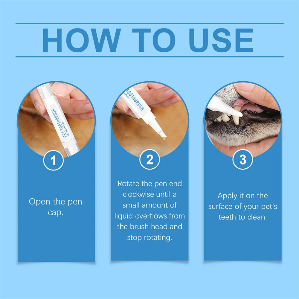 Dog Teeth Cleaning Pen – Tartar Remover & Tooth Stain Cleaner for Dogs