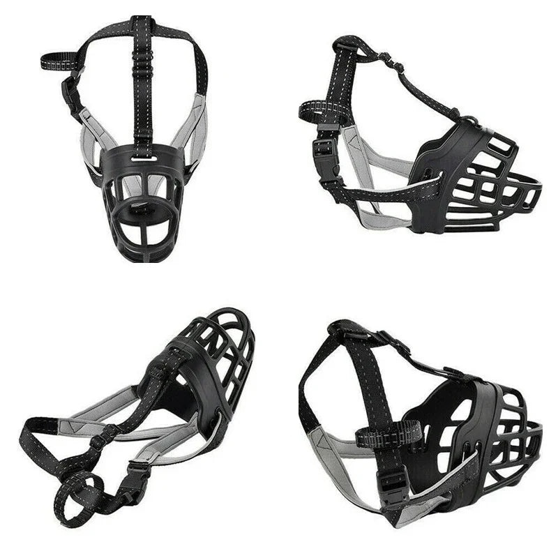 Adjustable Silicone Dog Muzzle – Soft, Breathable Basket Design for Small & Large Dogs
