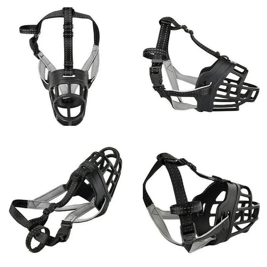 Adjustable Silicone Dog Muzzle – Soft, Breathable Basket Design for Small & Large Dogs