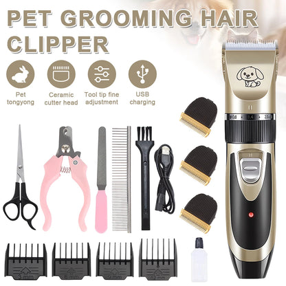 Rechargeable Dog Clippers – Professional Electric Grooming Kit for Dogs