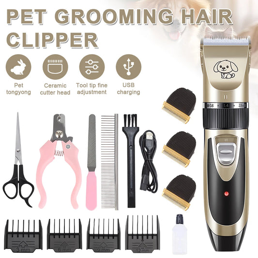 Rechargeable Dog Clippers – Professional Electric Grooming Kit for Dogs