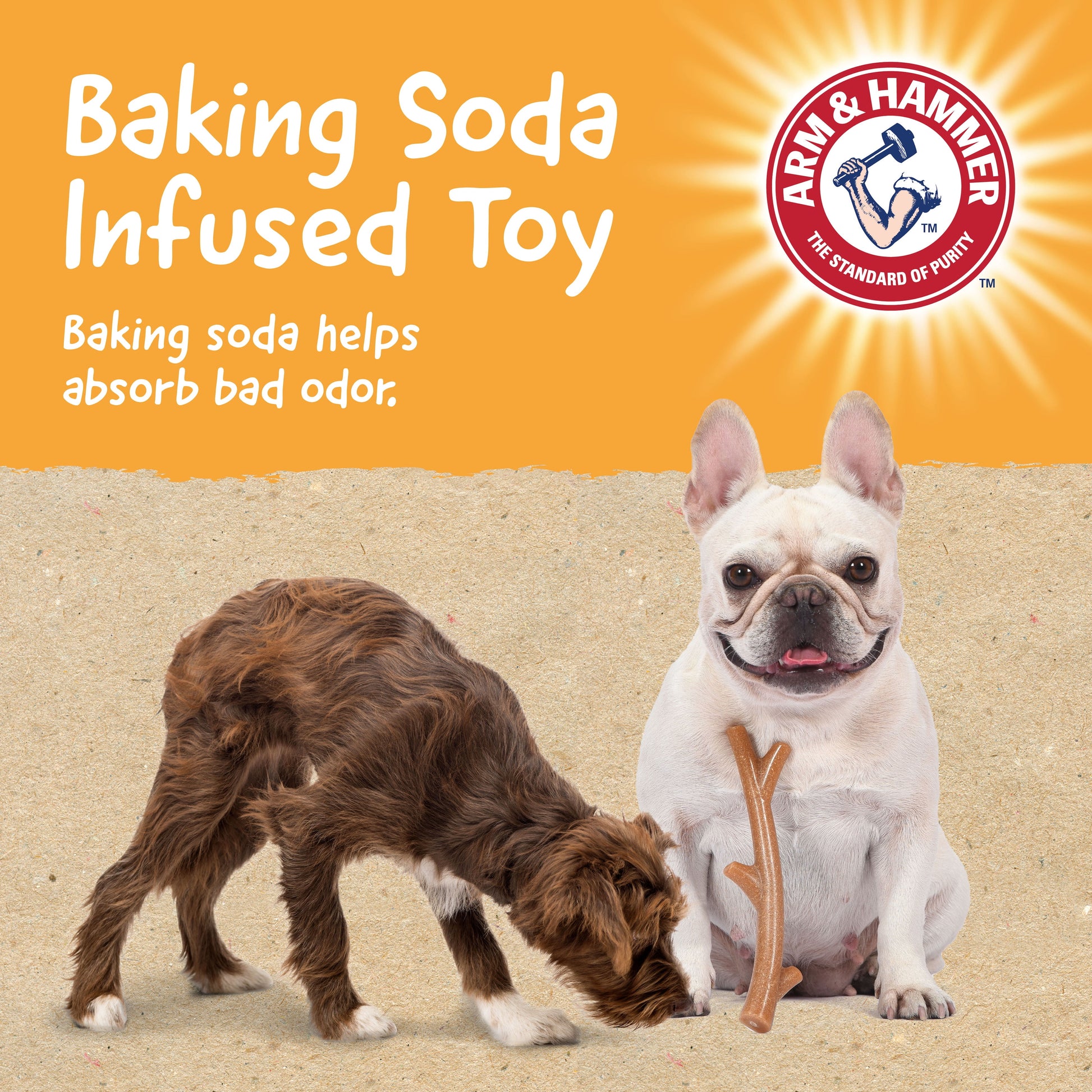 Barkies 8" Real Wood Mix Tree Branch Durable Dental Dog Chew Toy Bacon Flavor