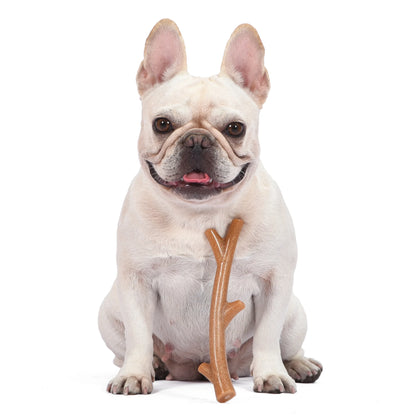 Barkies 8" Real Wood Mix Tree Branch Durable Dental Dog Chew Toy Bacon Flavor