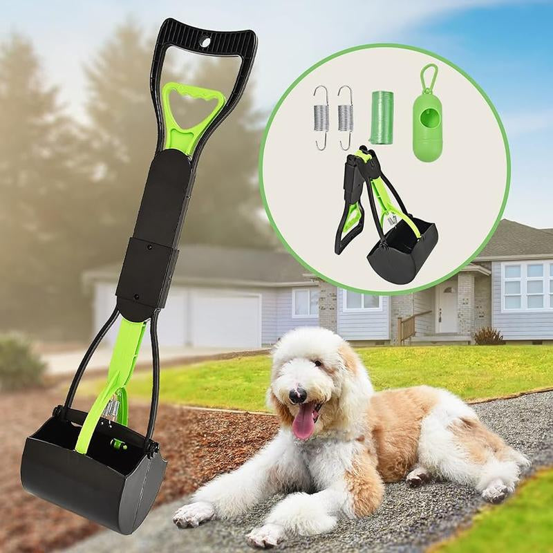Pooper Scooper, Portable Dog Pooper Scooper with Long Handle