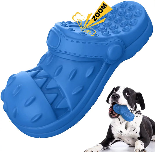 Squeaky Rubber Dog Shoes Shape Toothbrush Toys