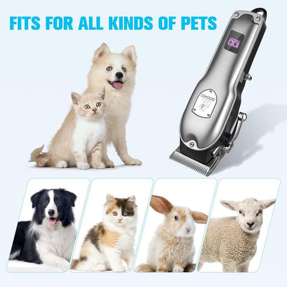 GOOAD Cordless Dog Grooming Clippers – Low Noise Hair Trimmer for Dogs with Thick Coats – Quiet Pet Clippers for Dogs & Cats