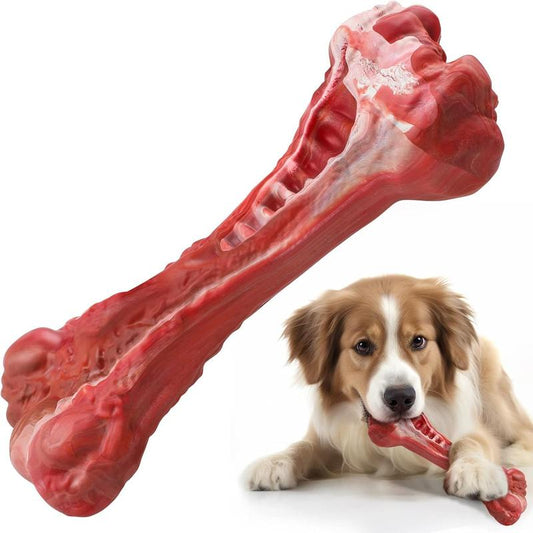 Indestructible Dog Chew Toy Beef Flavor for Aggressive Chewers, 15-80Lbs