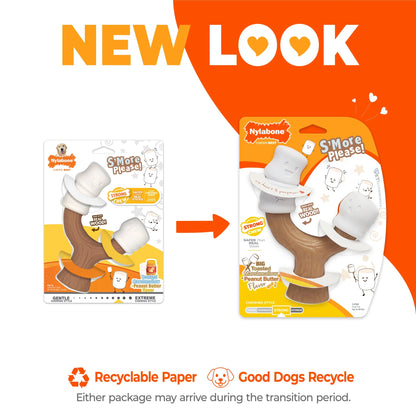 Strong Chew Marshmallow Stick Dog Chew Toy Marshmallow & Peanut Butter Large (1 Count)