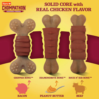 Chompathon Gripper Bone, Nylon, Tough Dog Chew Toy