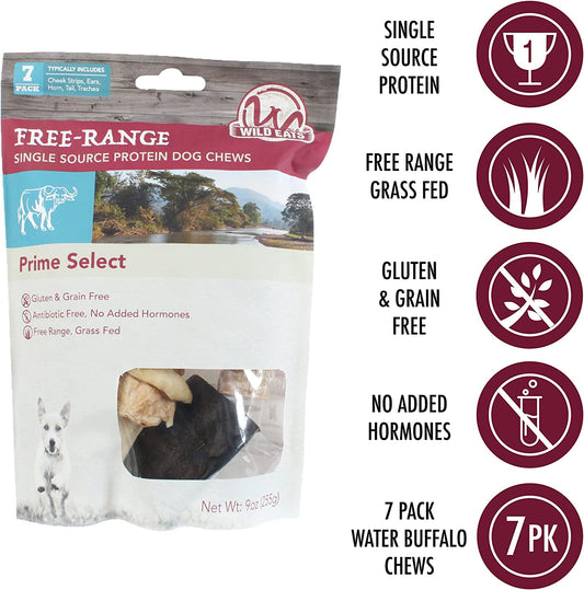 Dog Chews, Water Buffalo Prime Select, 7 Pack 