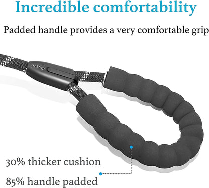 Shock Absorbing Bungee for Two Dogs (Large, 25-150 Lbs, Black)