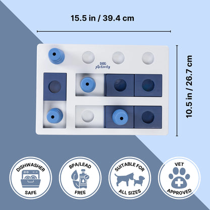 Dog Activity Chess Strategy Game, Level 3, Advanced Dog Puzzle Toy, Treat Dispenser