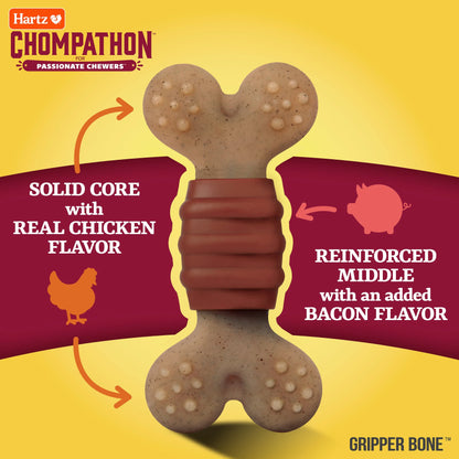 Chompathon Gripper Bone, Nylon, Tough Dog Chew Toy