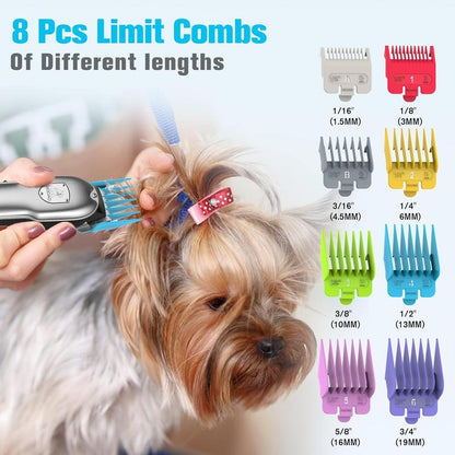 GOOAD Cordless Dog Grooming Clippers – Low Noise Hair Trimmer for Dogs with Thick Coats – Quiet Pet Clippers for Dogs & Cats