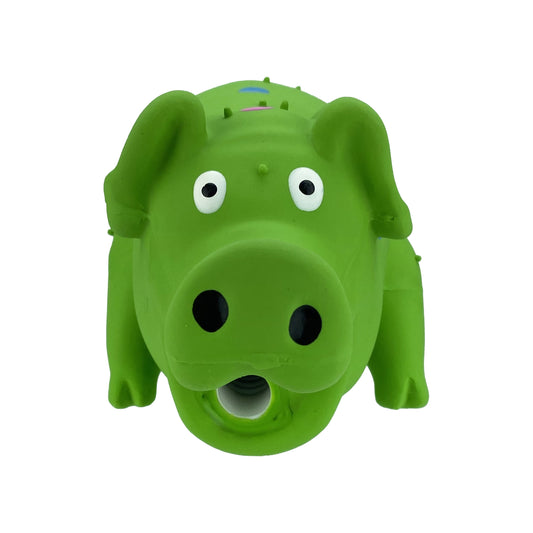 Pigglesworth Latex Squeaky Dog Toy, Green