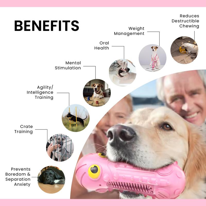 [Pet Fortuna] Dog Chewy Toy Octopus Rubber Toy for Aggressive Chewers, Tough and Durable Toy for Medium Large Breed Dogs, Natural Rubber (Pink) Puppy Toy
