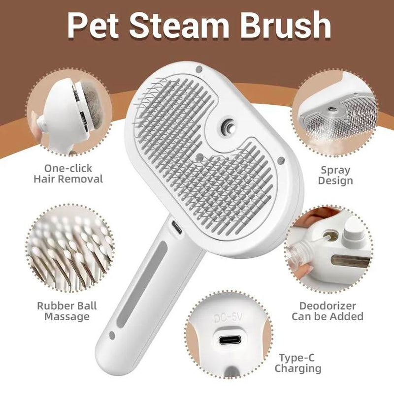 SEPTSUN Pet Spray Hair Removal Comb, Pet Hairbrush, Pet Hair Cleaning Brush with Sheddingbutton, Cat Brush, Dog Brush, Cat and Dog Beautyand Massage Comb, Pet Supplies, Must-Have for Pet Owners