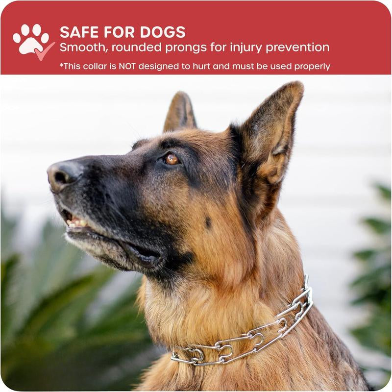 Nylon Prong Collar for Dogs, Medium - Adjustable, No-Choke and No Pull Dog Collar with Removable Links